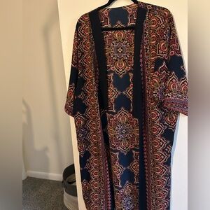 Elegant Bohemian Patterned Kimono OS